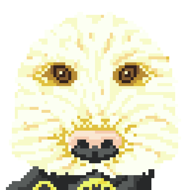 pixel art portrait of dog