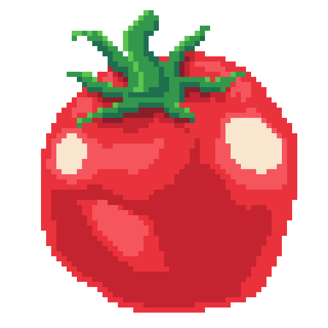 pixel art of a tomato